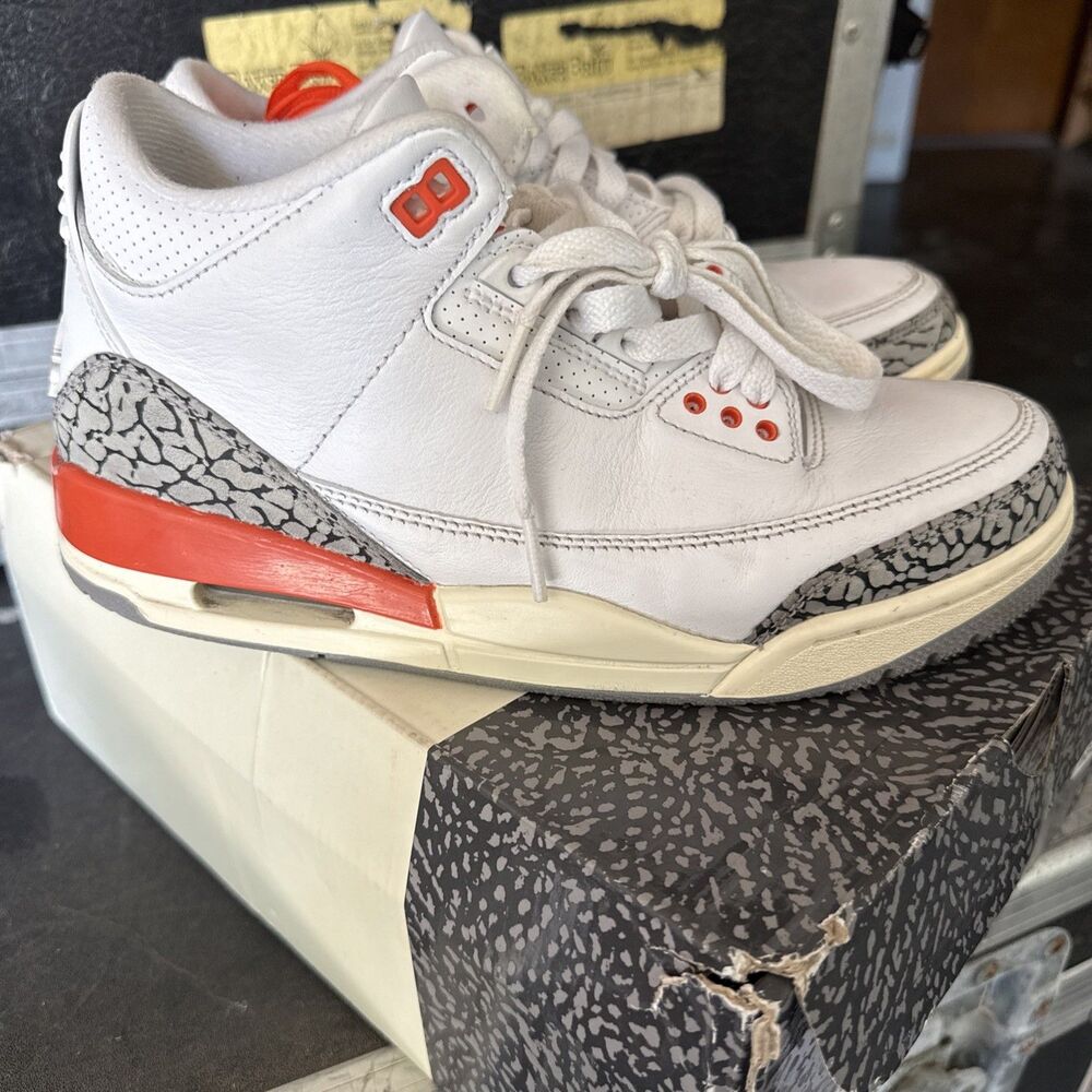 Nike Air Jordan 3 Retro CK9246-121 Women's Size 8 Shoes Georgia Peach NICE 6.5Y